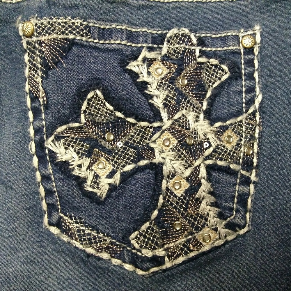 New Love Indigo Jeans Plus Size 18W Bling